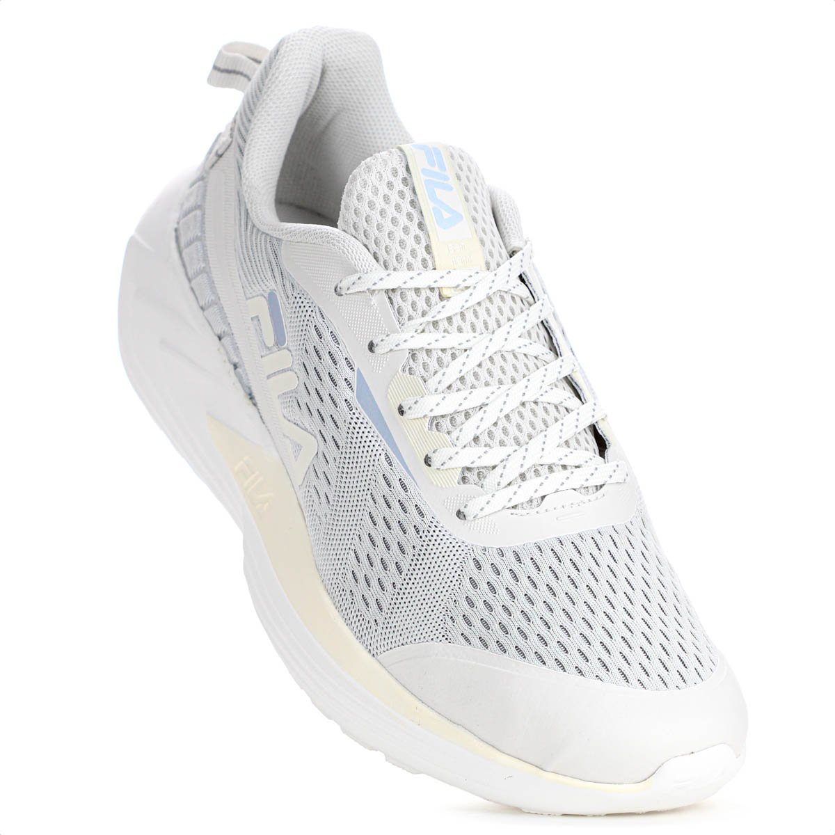 Tenis Fila Diffusion Cinza Claro Azul e Off White - Feminino Cinza 5