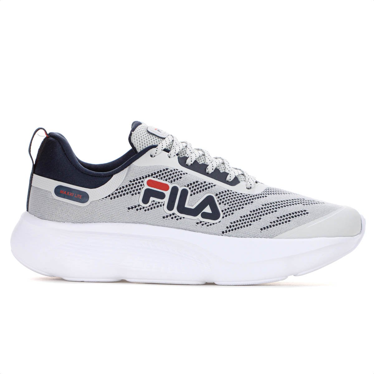 Tenis Fila Maxxi Lite Cinza Claro e Azul Marinho - Masculino