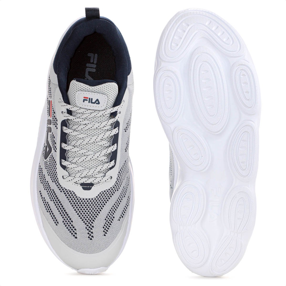Tenis Fila Maxxi Lite Cinza Claro e Azul Marinho - Masculino Cinza 4