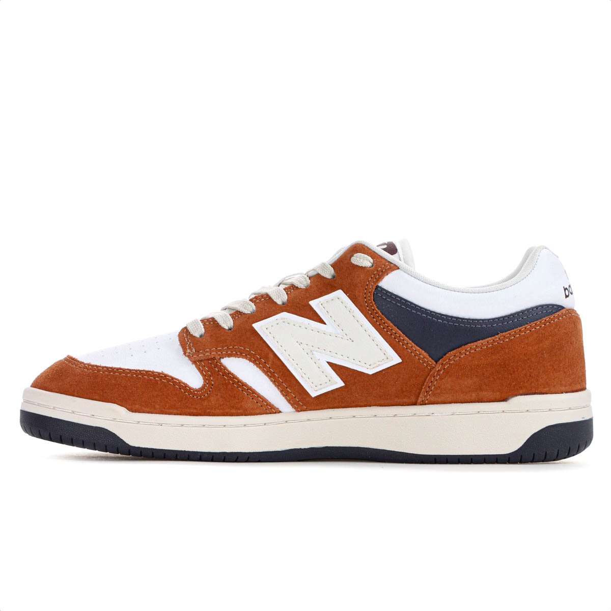 Tenis New Balance 480 Low C/ Camurca Marrom Branco e Azul - Masculino Marrom/Branco/Azul 2