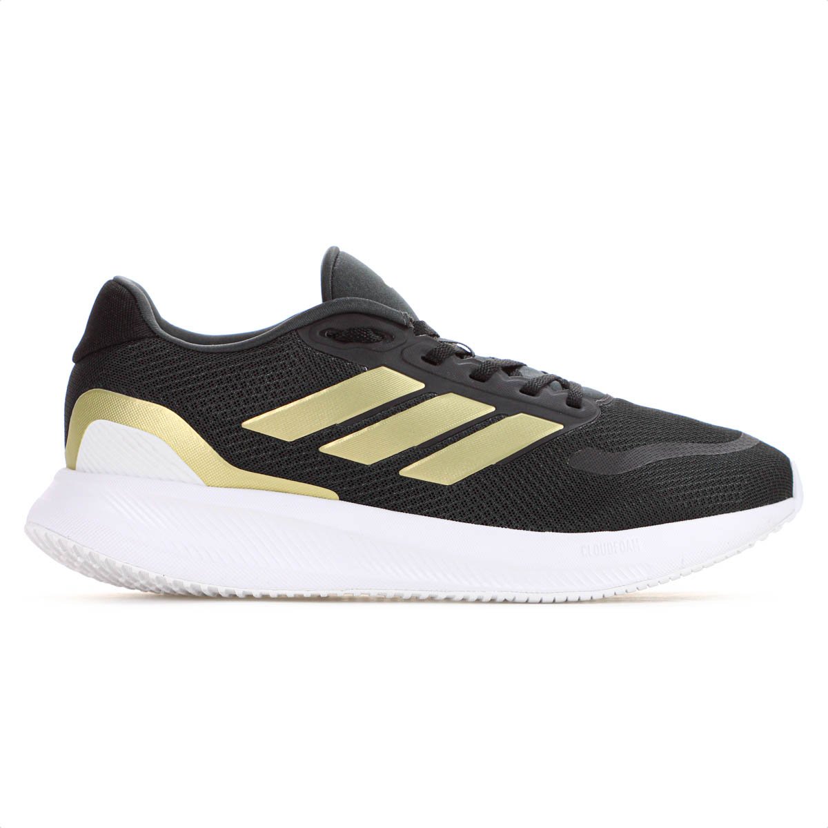 Tenis Adidas Runfalcon 5 Verde Escuro e Dourado - Masculino       