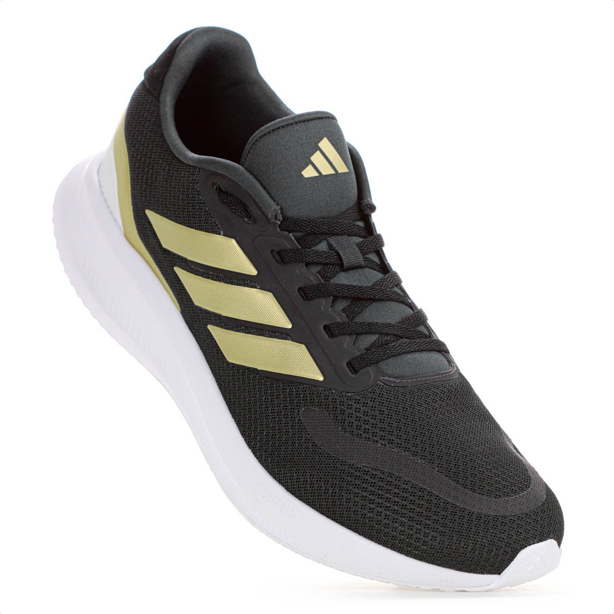 Tenis Adidas Runfalcon 5 Verde Escuro e Dourado - Masculino        Verde 3