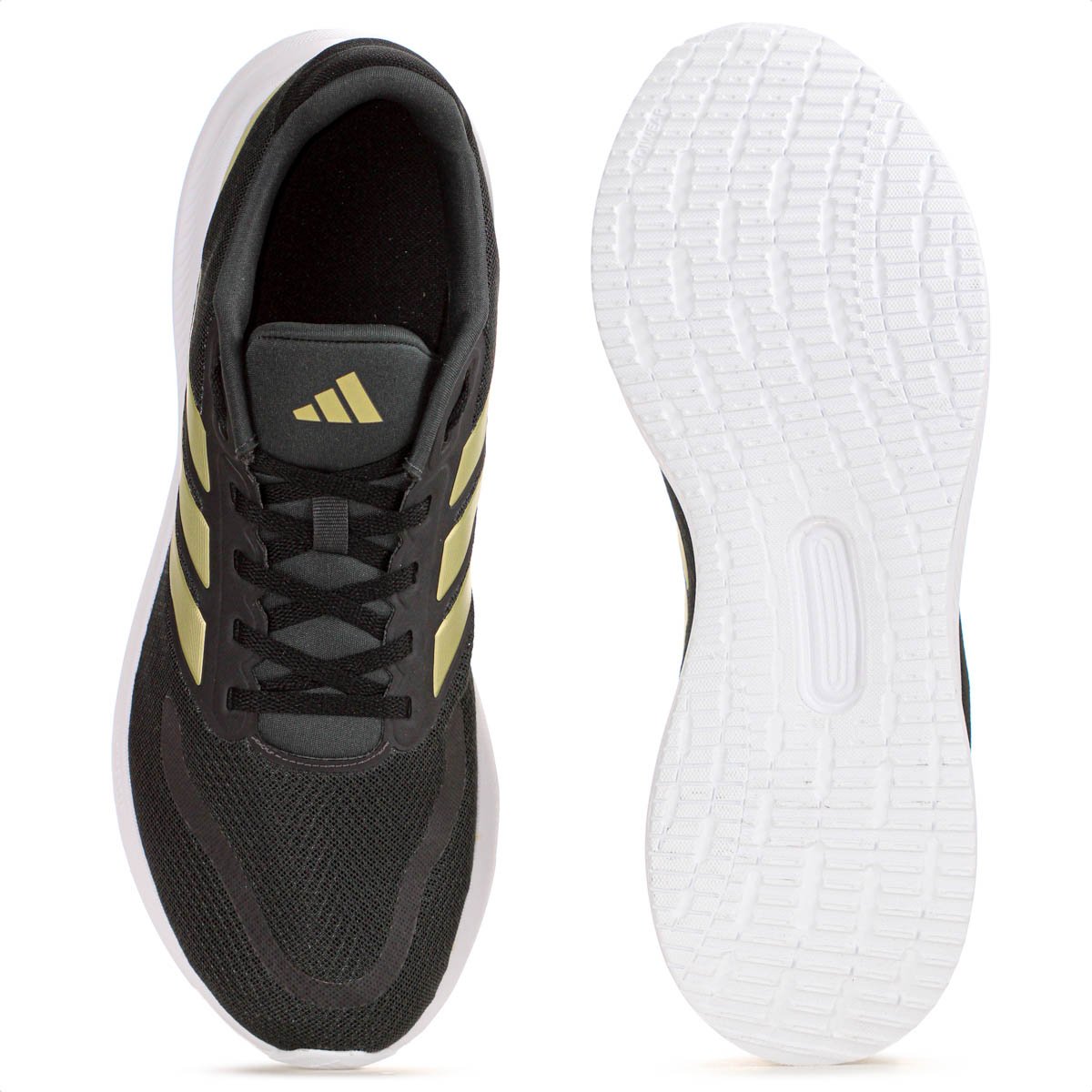 Tenis Adidas Runfalcon 5 Verde Escuro e Dourado - Masculino        Verde 7