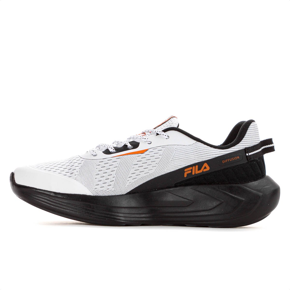 Tenis Fila Diffusion Branco Preto e Laranja - Masculino Branco/Preto/Laranja 2