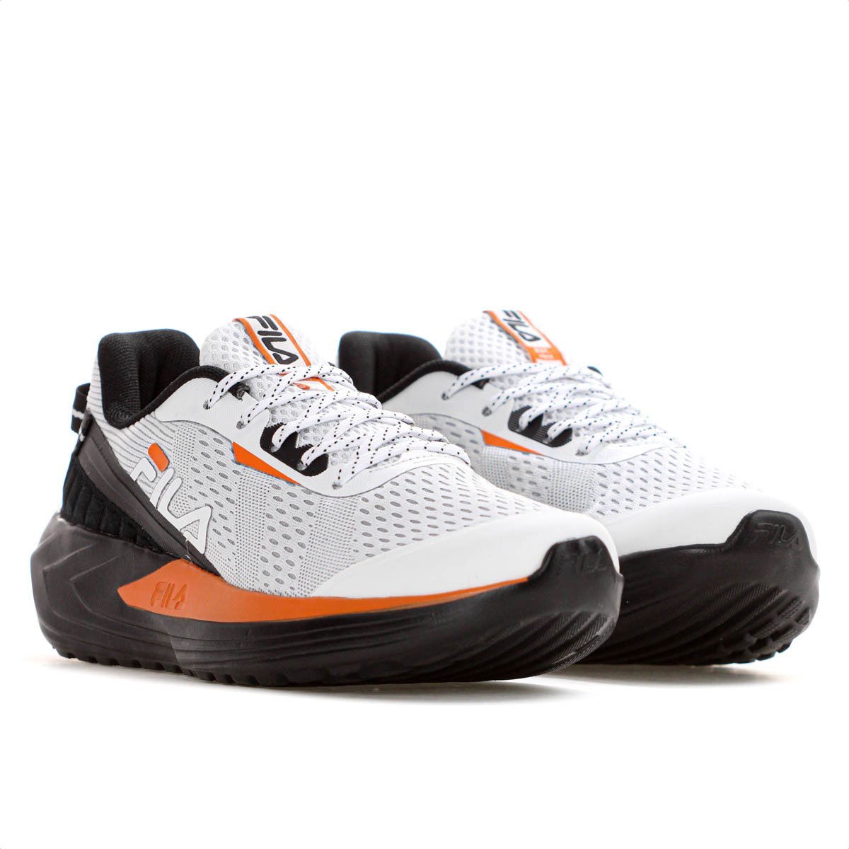 Tenis Fila Diffusion Branco Preto e Laranja - Masculino Branco/Preto/Laranja 3