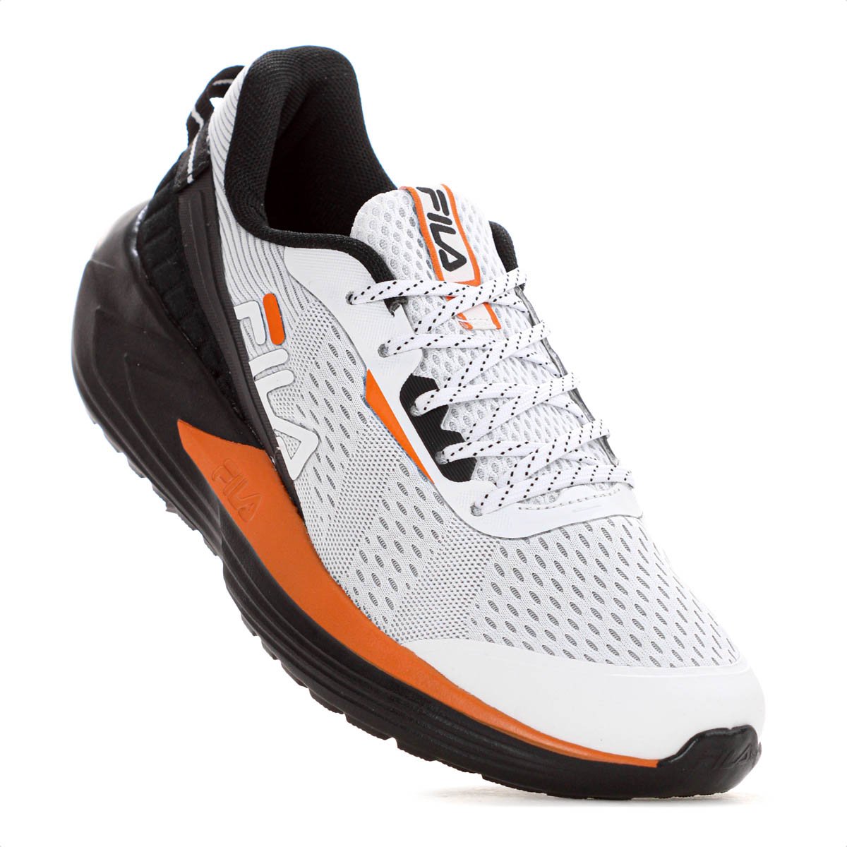 Tenis Fila Diffusion Branco Preto e Laranja - Masculino Branco/Preto/Laranja 5
