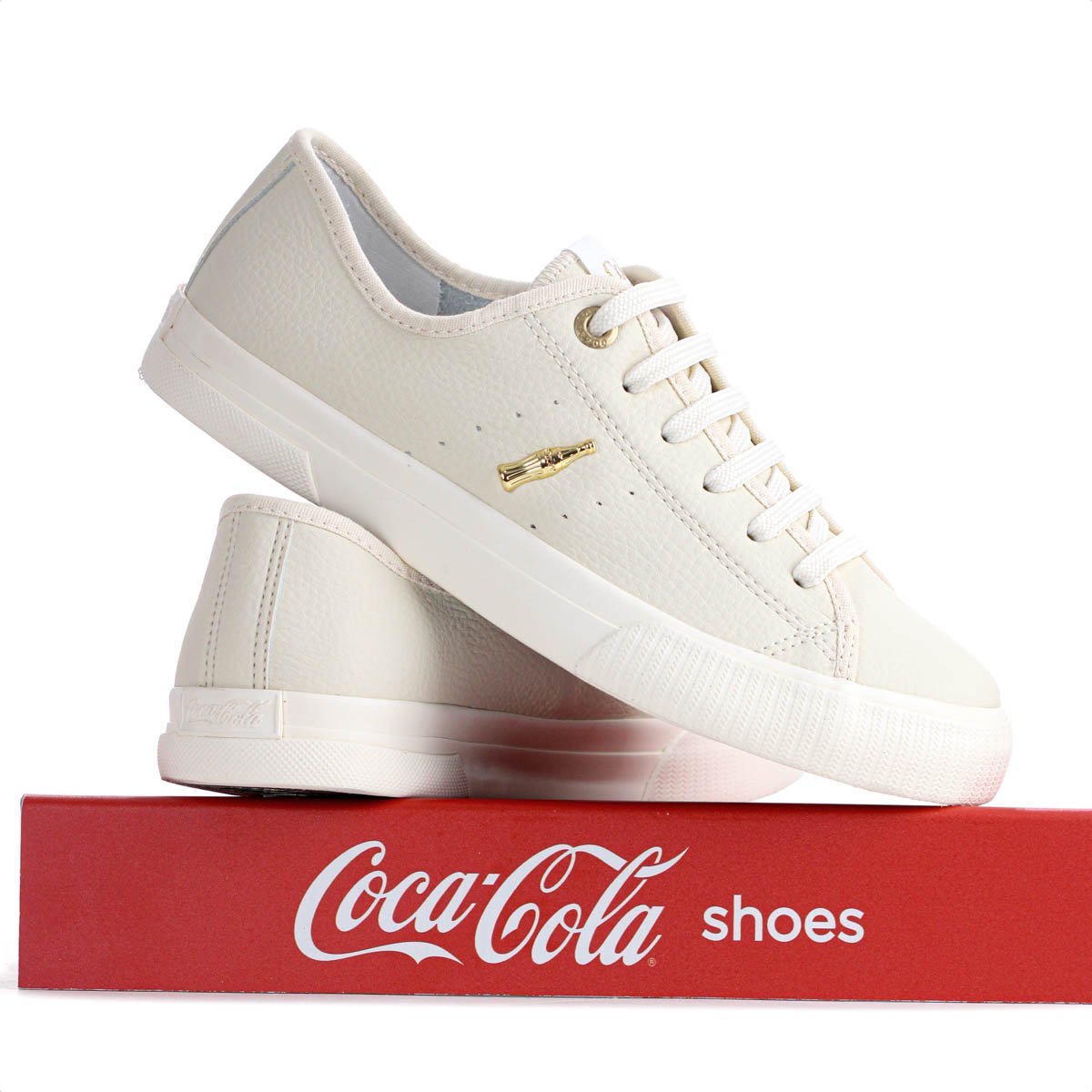Tenis Coca Cola Flow Town Off White e Dourado - Feminino Off White 8