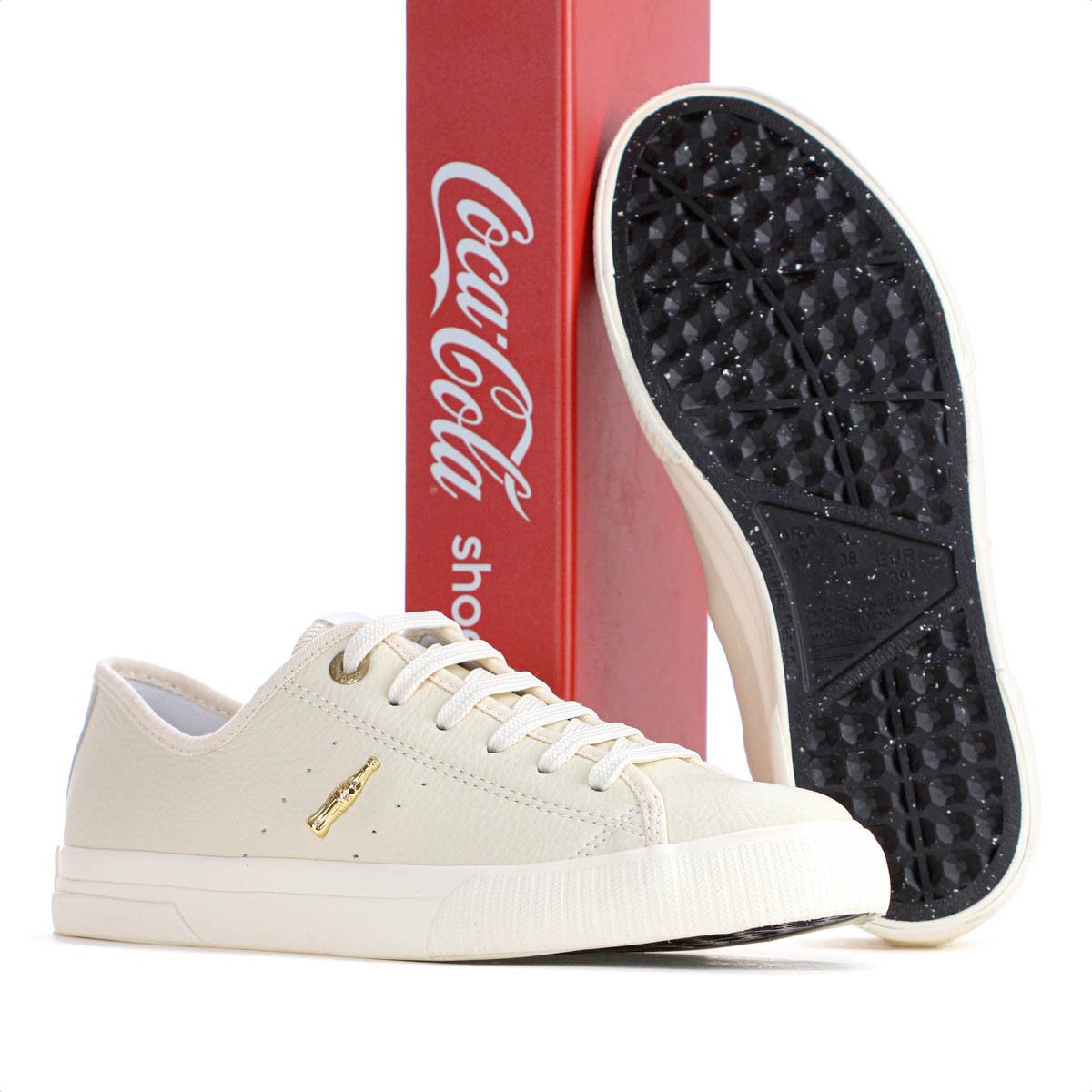 Tenis Coca Cola Flow Town Off White e Dourado - Feminino Off White 9