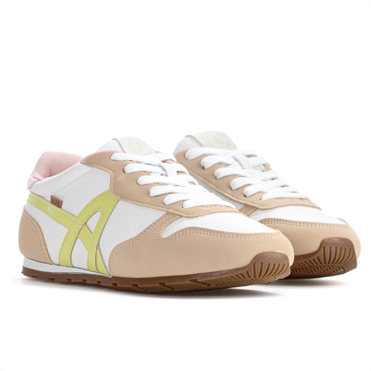 Tenis Anacapri Lola Branco Bege e Rosa - Feminino Branco/Bege/Verde 3