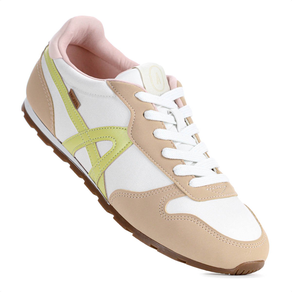 Tenis Anacapri Lola Branco Bege e Rosa - Feminino Branco/Bege/Verde 5