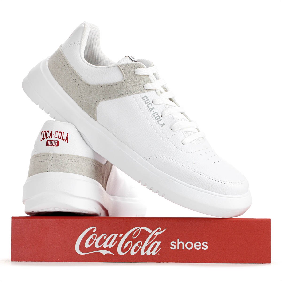 Tenis Coca Cola Drift Town Branco e Cinza - Masculino Branco/Cinza 8