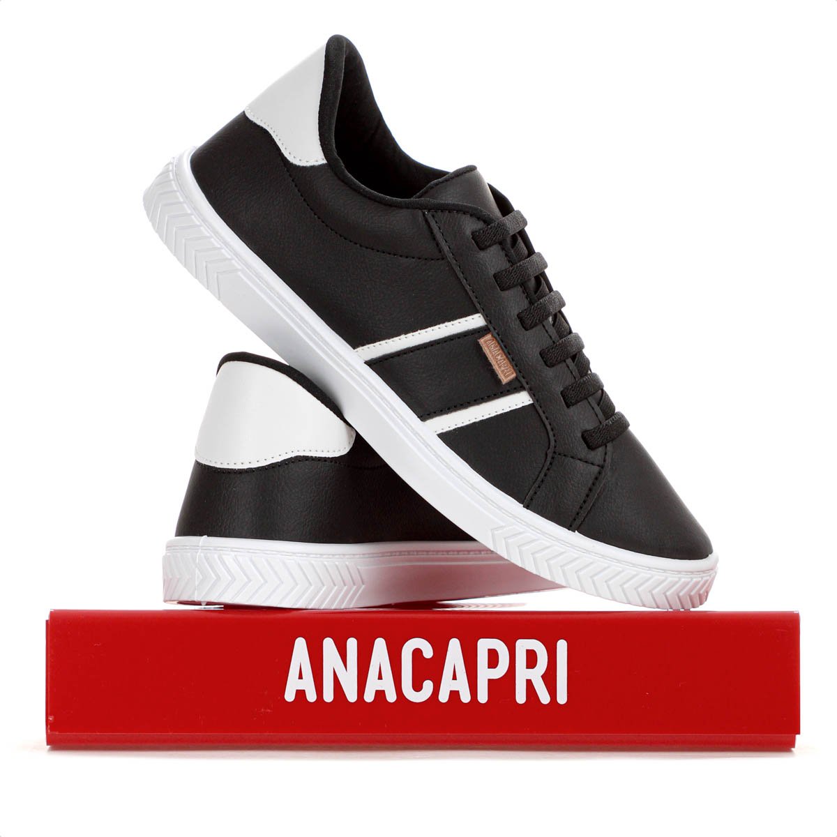 Tenis Anacapri Cami Preto e Branco - Feminino Preto 8