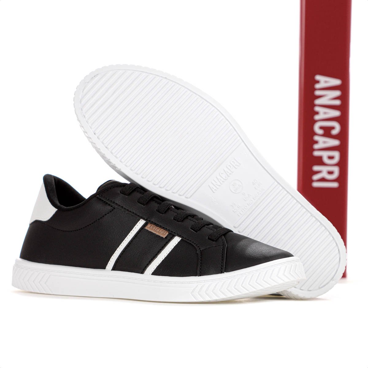 Tenis Anacapri Cami Preto e Branco - Feminino Preto 9