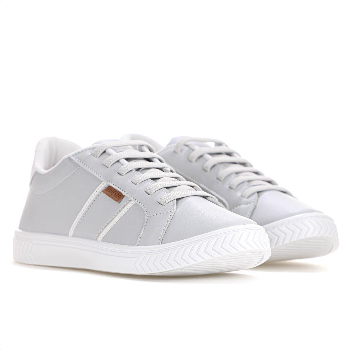Tenis Anacapri Cami Cinza Claro e Branco - Feminino Cinza 3