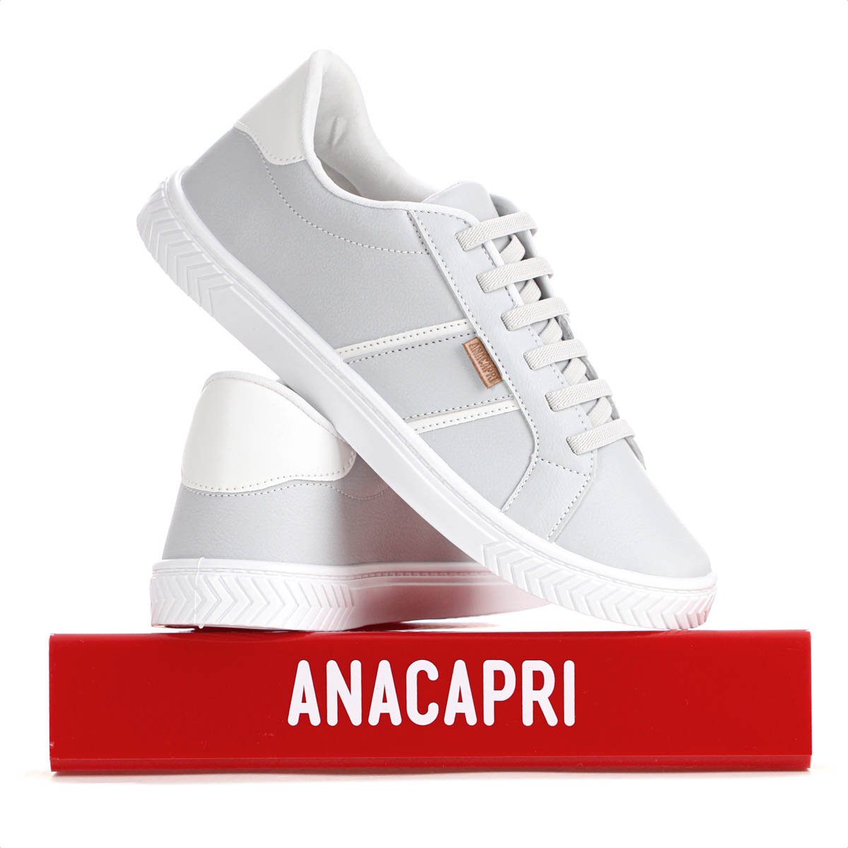 Tenis Anacapri Cami Cinza Claro e Branco - Feminino Cinza 8