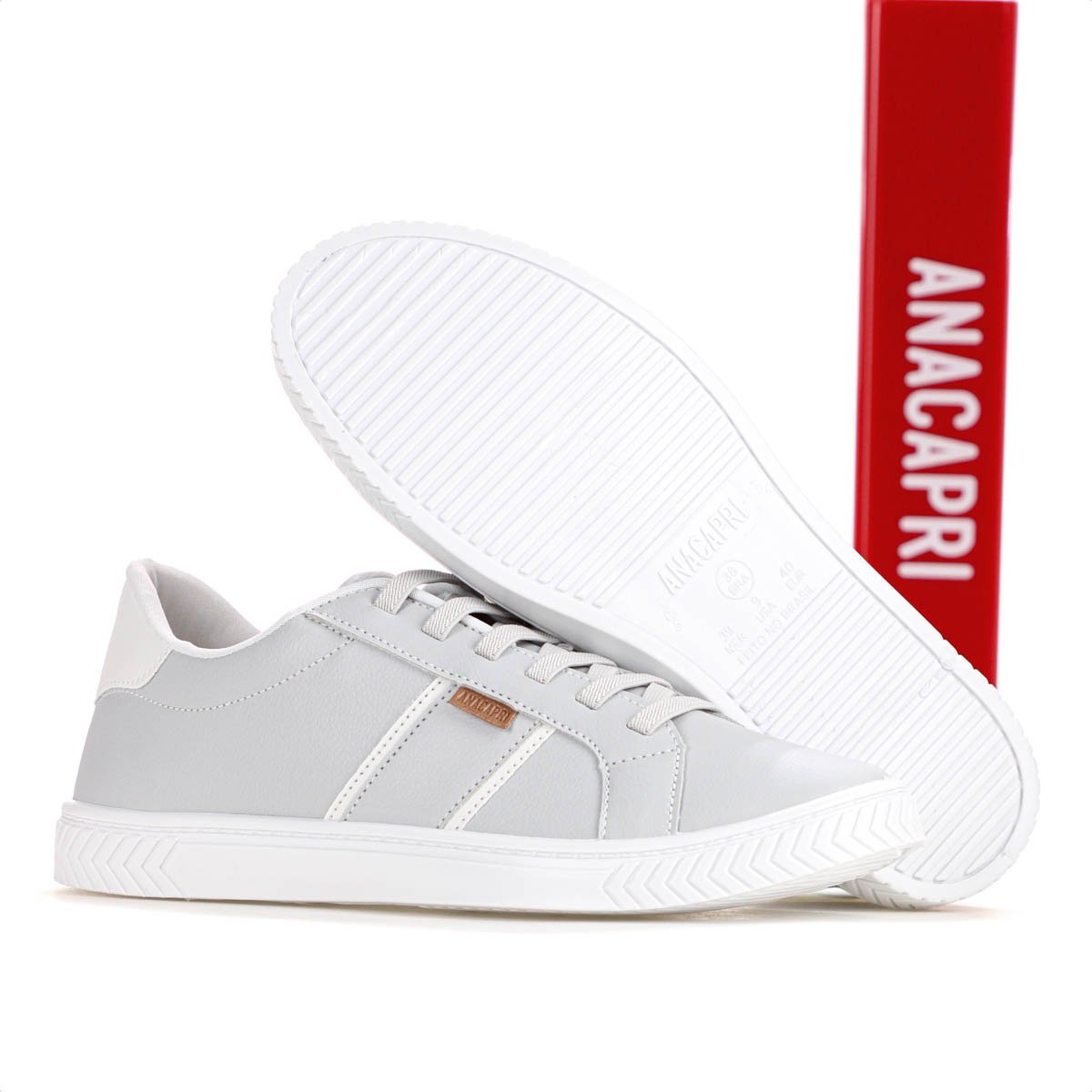 Tenis Anacapri Cami Cinza Claro e Branco - Feminino Cinza 9