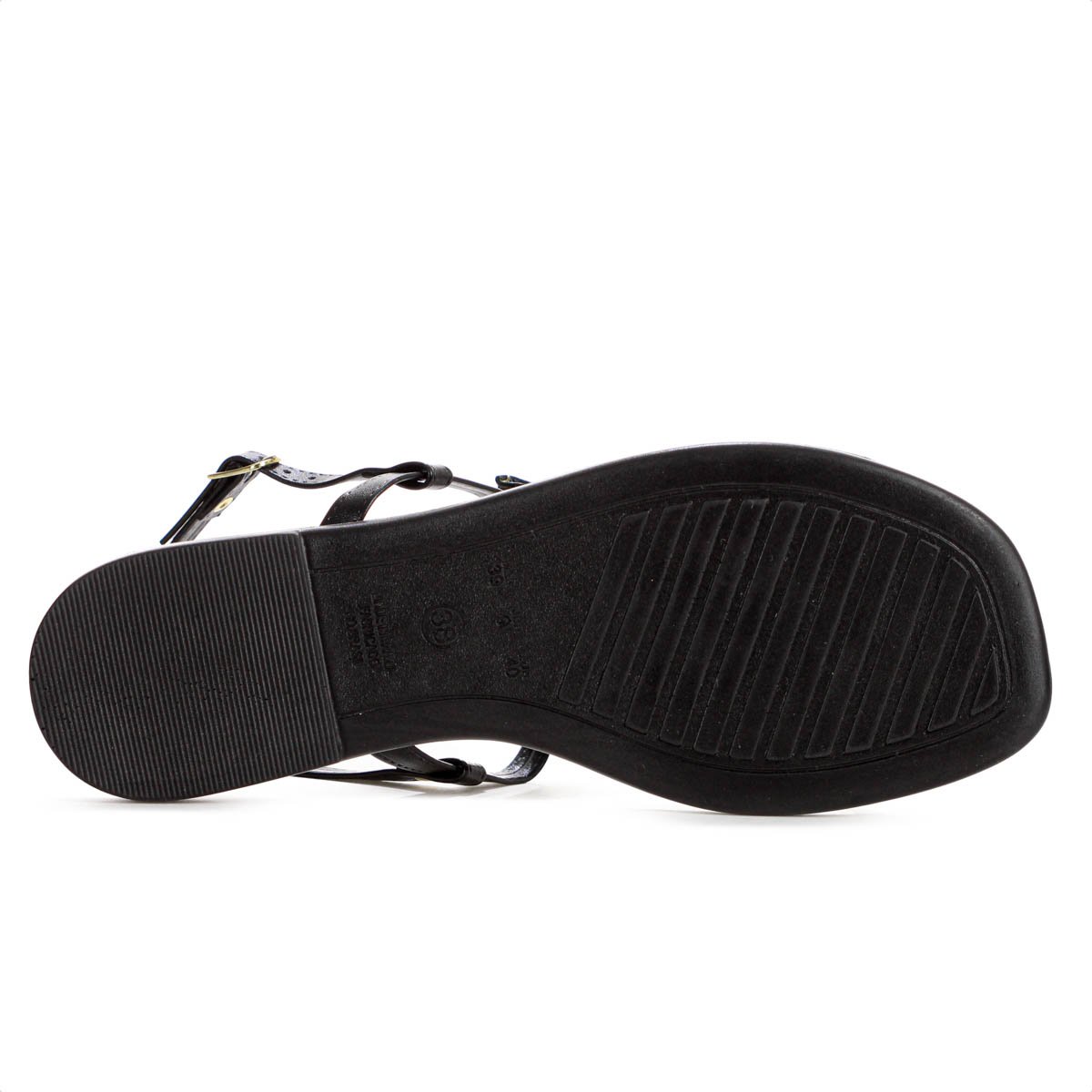 Sandalia Rasteira Anacapri Slim No Preto - Feminino  Preto 6