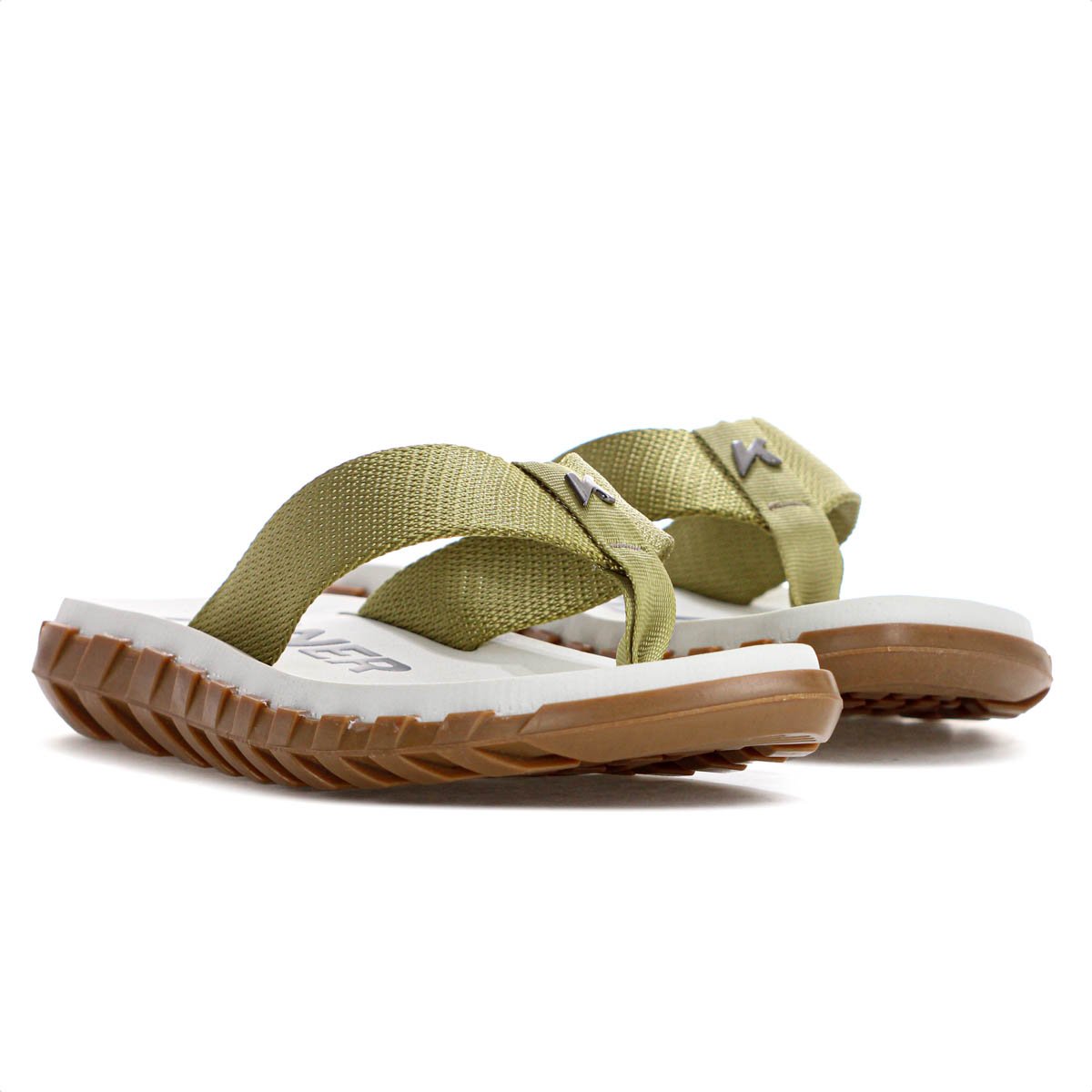 Chinelo Kenner Megah Off White Verde e Marrom - Masculino Off White 2