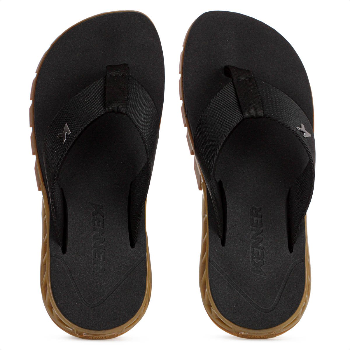 Chinelo Kenner Rakka Preto e Marrom - Masculino 