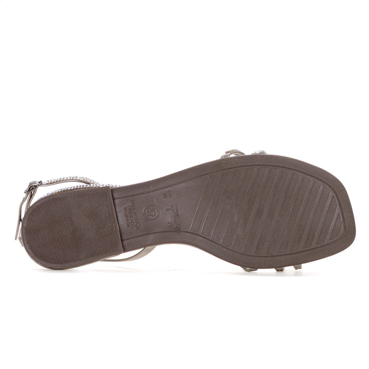 Sandalia Rasteira Anacapri Tiras Finas Glam Prata Velho - Feminino Prata 6