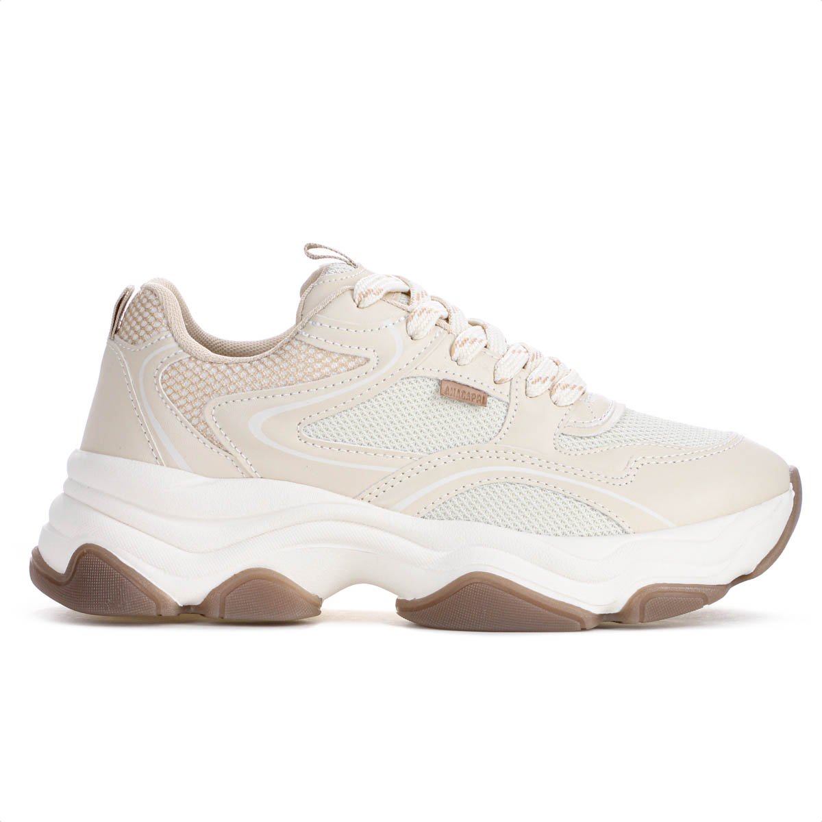 Tenis Anacapri Alexa Robusto Off White e Creme - Feminino