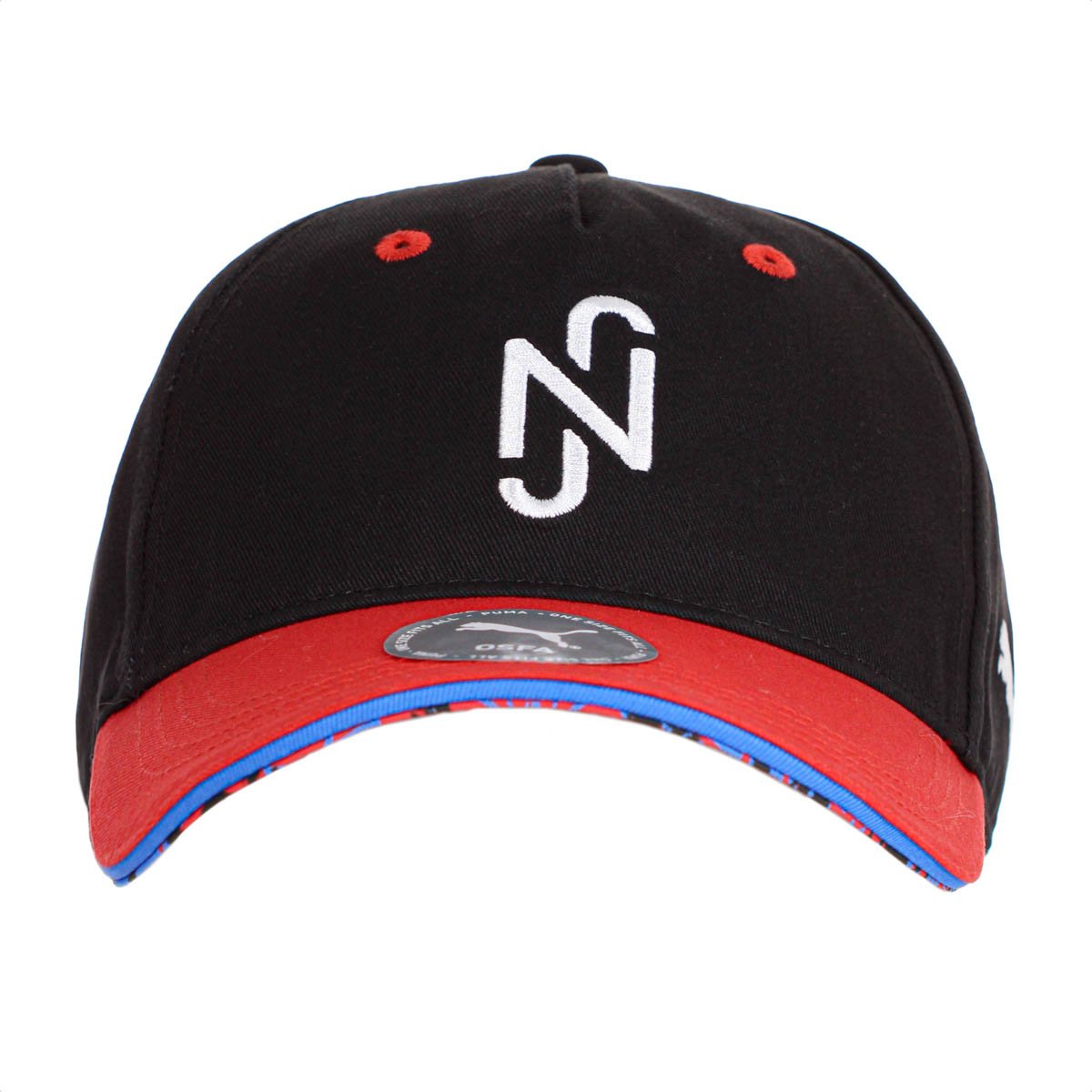 Bone Puma Neymar Jr BB Aba Curva Preto Vermelho e Azul - Unico Preto/Vermelho 2