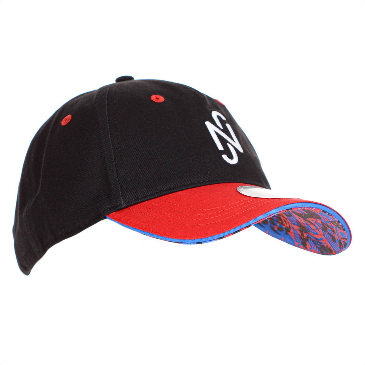 Bone Puma Neymar Jr BB Aba Curva Preto Vermelho e Azul - Unico Preto/Vermelho 3