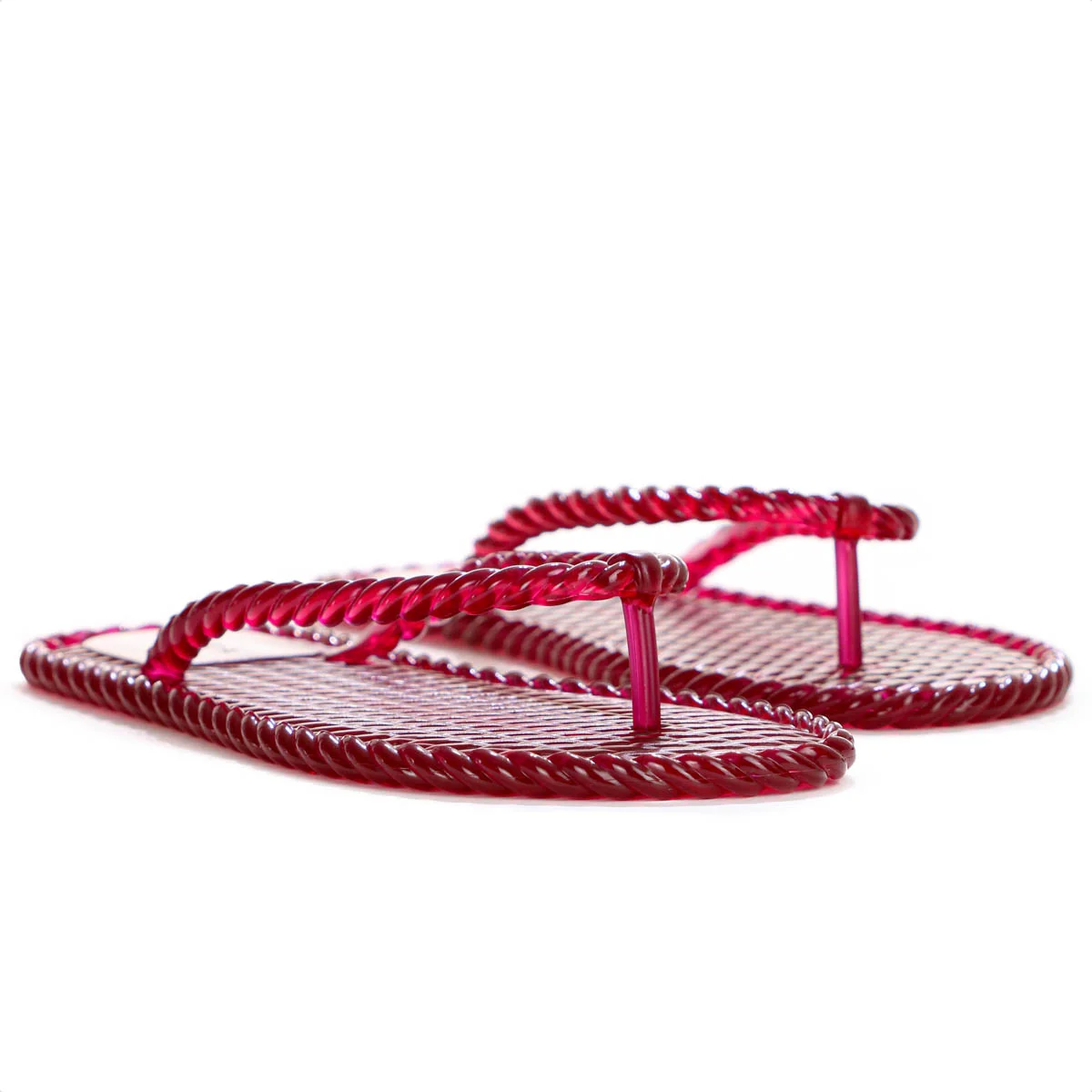 Chinelo Brizza Arezzo Tira Marrocos Translucido Vermelho - Feminino Vermelho 2