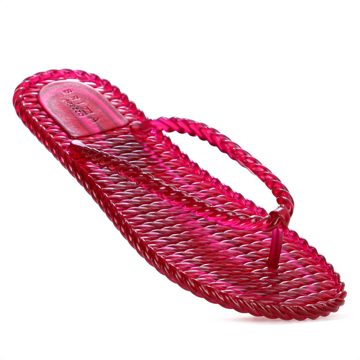 Chinelo Brizza Arezzo Tira Marrocos Translucido Vermelho - Feminino Vermelho 6