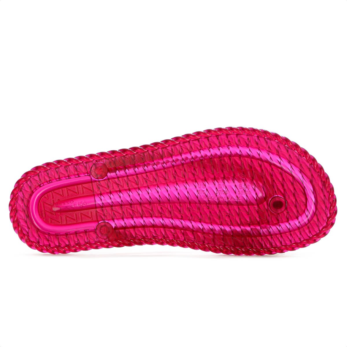 Chinelo Brizza Arezzo Tira Marrocos Translucido Vermelho - Feminino Vermelho 7