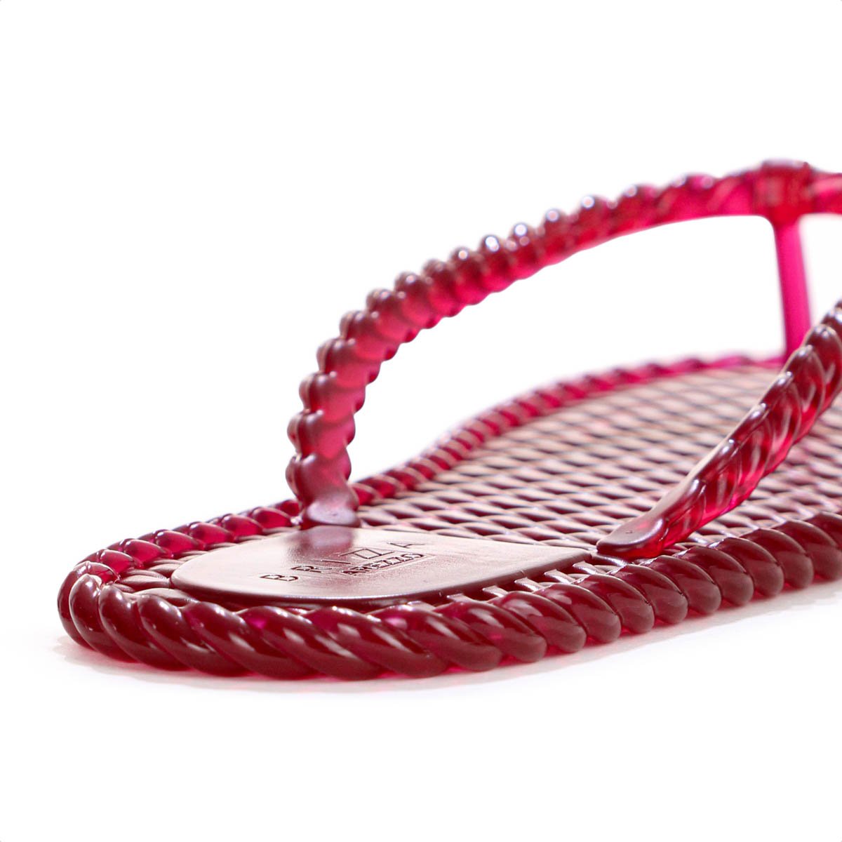 Chinelo Brizza Arezzo Tira Marrocos Translucido Vermelho - Feminino Vermelho 9