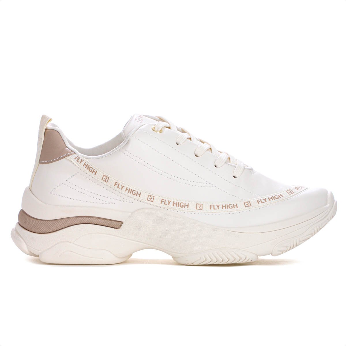 Tenis Ramarim New Fly High Off White e Bege - Feminino