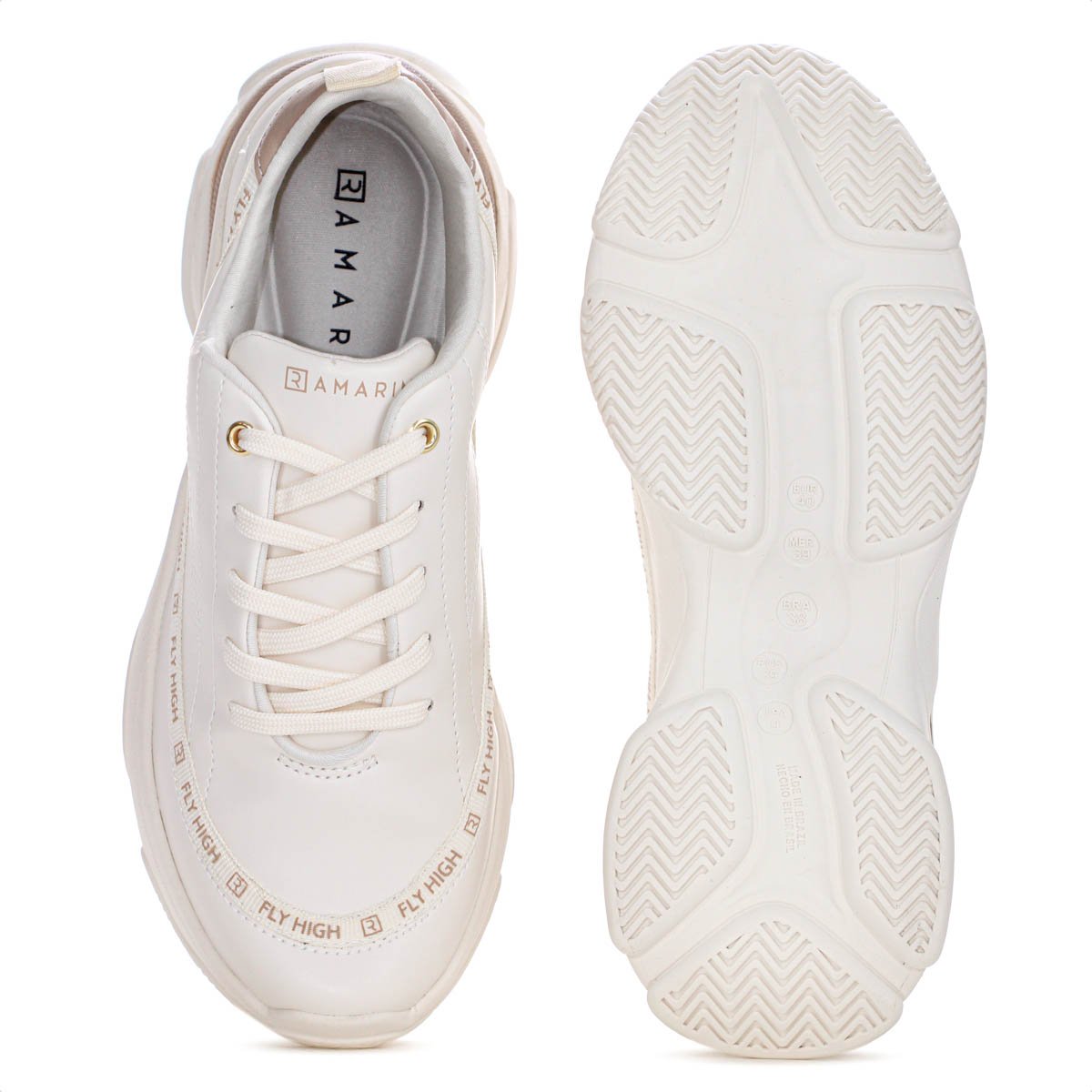 Tenis Ramarim New Fly High Off White e Bege - Feminino Off White 4