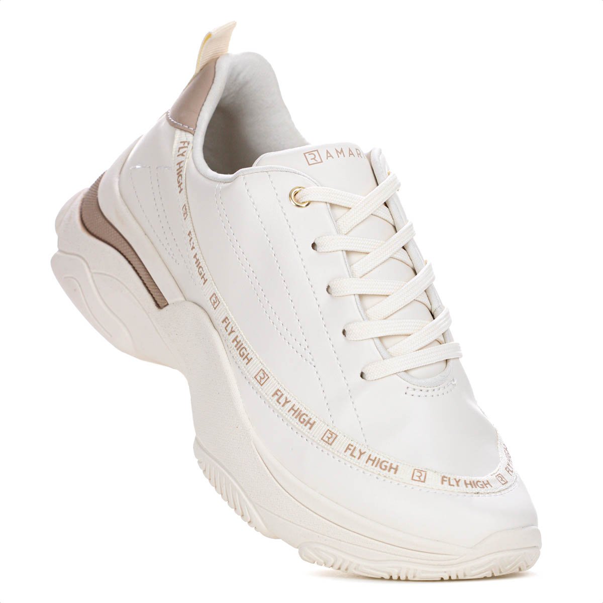 Tenis Ramarim New Fly High Off White e Bege - Feminino Off White 5