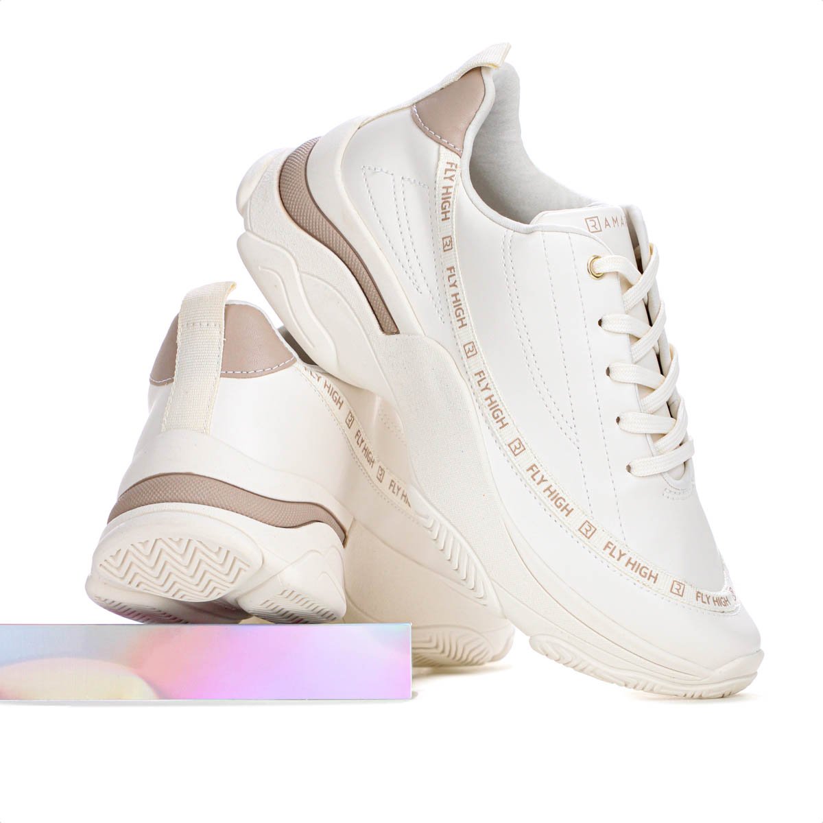 Tenis Ramarim New Fly High Off White e Bege - Feminino Off White 8