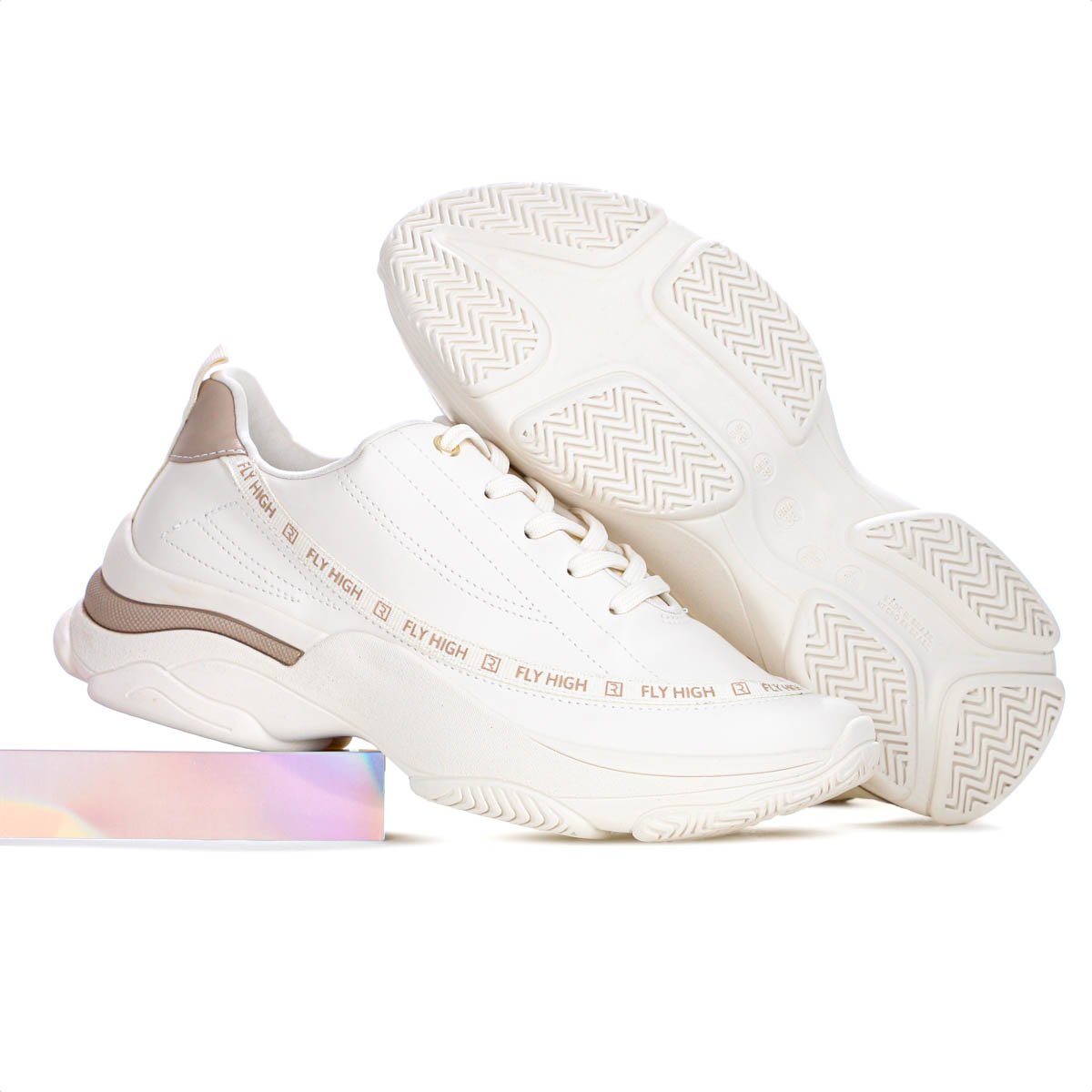 Tenis Ramarim New Fly High Off White e Bege - Feminino Off White 9
