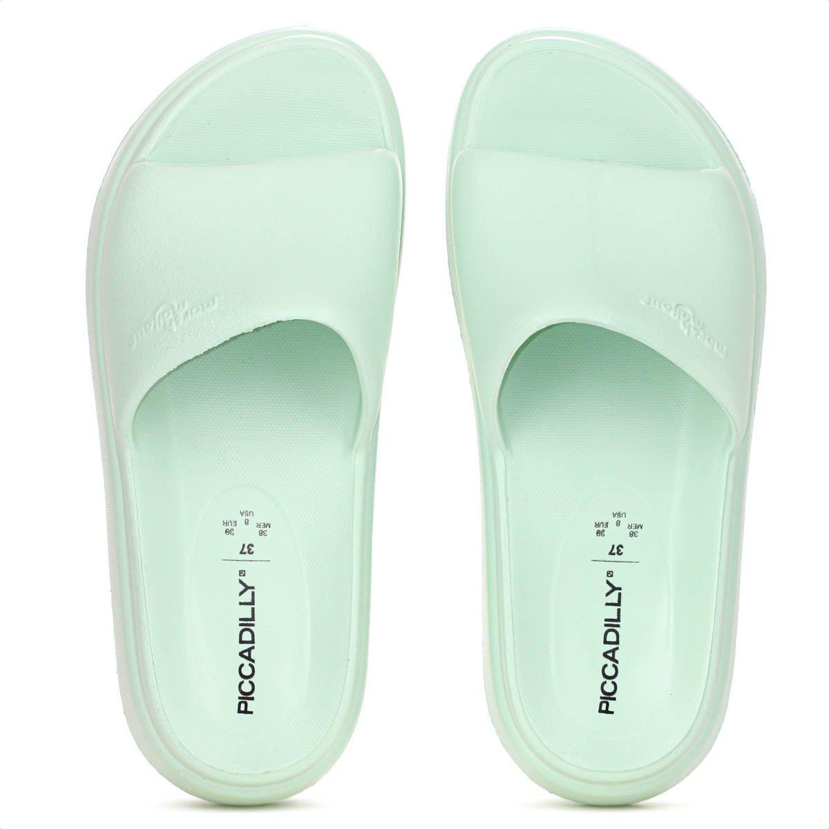 Chinelo Piccadilly Slide Eva Marshmallow Retro 2000 C238 Verde Agua - Feminino Verde 5