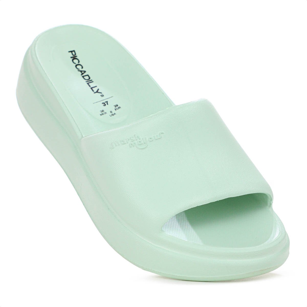 Chinelo Piccadilly Slide Eva Marshmallow Retro 2000 C238 Verde Agua - Feminino Verde 7