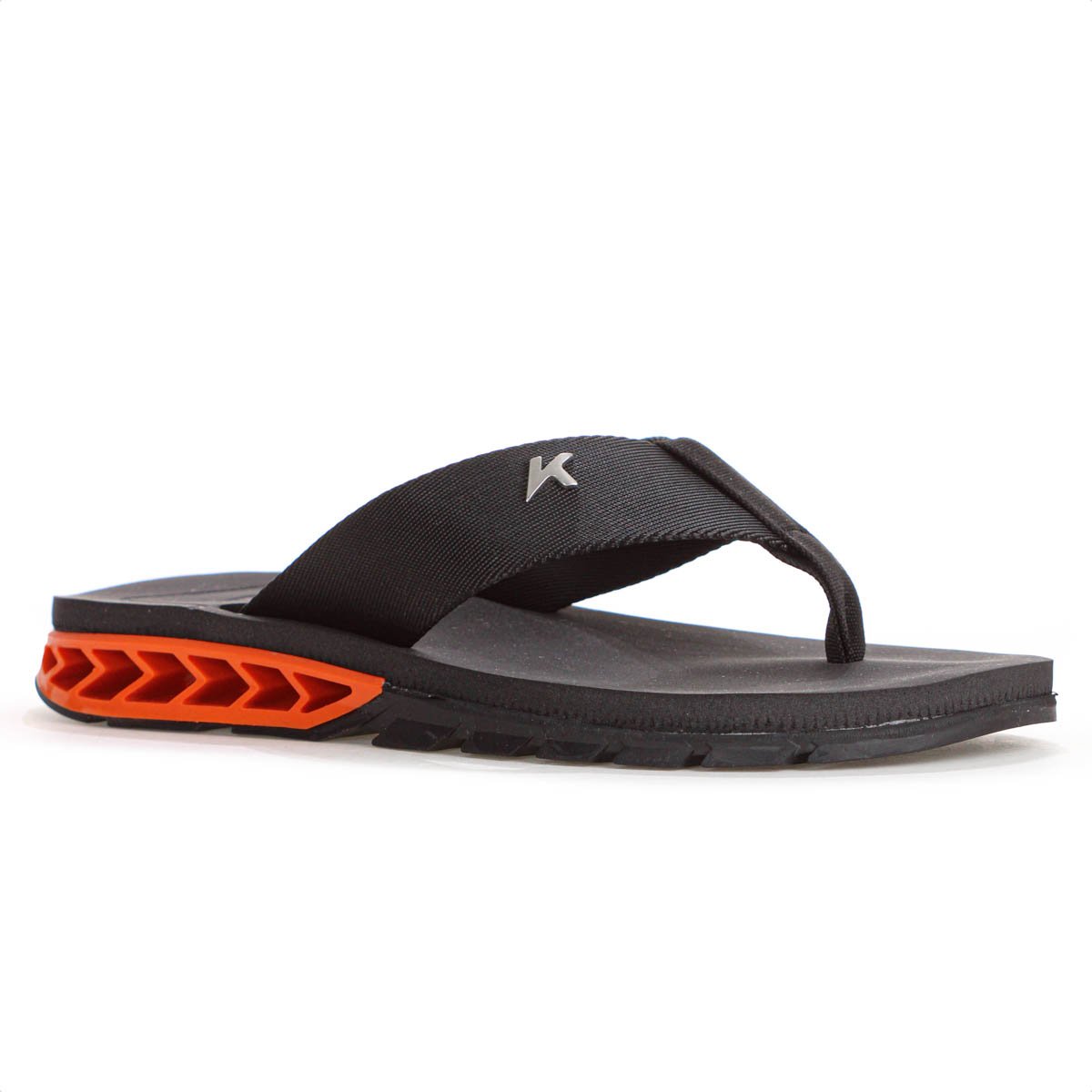 Chinelo Kenner Rakka Preto e Laranja - Masculino