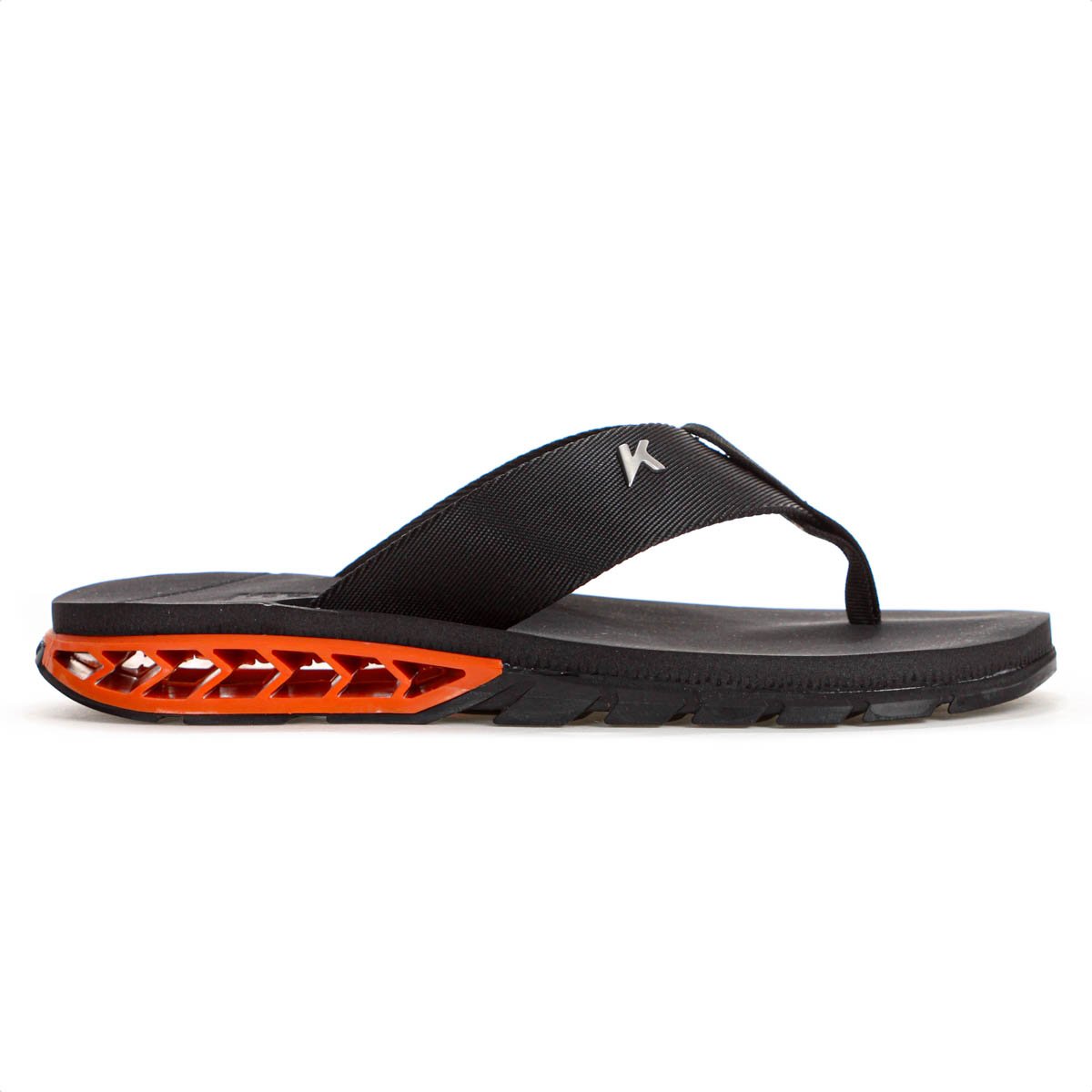 Chinelo Kenner Rakka Preto e Laranja - Masculino Preto 2