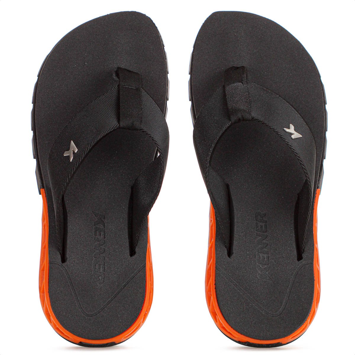 Chinelo Kenner Rakka Preto e Laranja - Masculino Preto 5