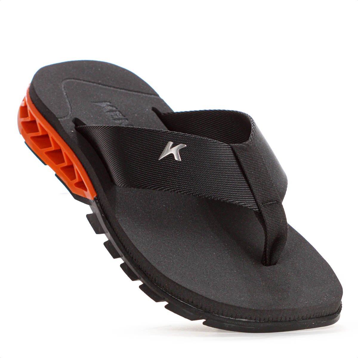Chinelo Kenner Rakka Preto e Laranja - Masculino Preto 6