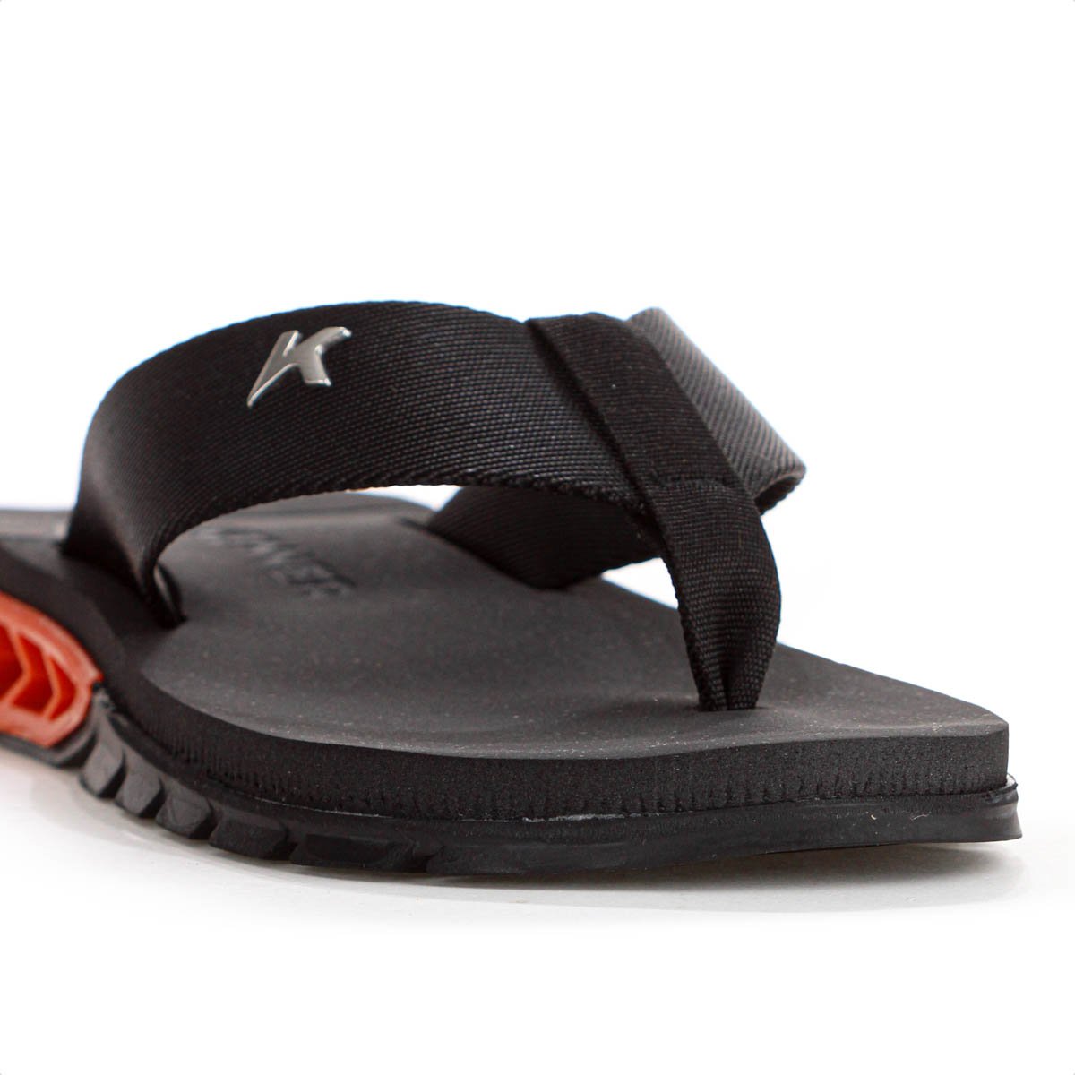 Chinelo Kenner Rakka Preto e Laranja - Masculino Preto 8