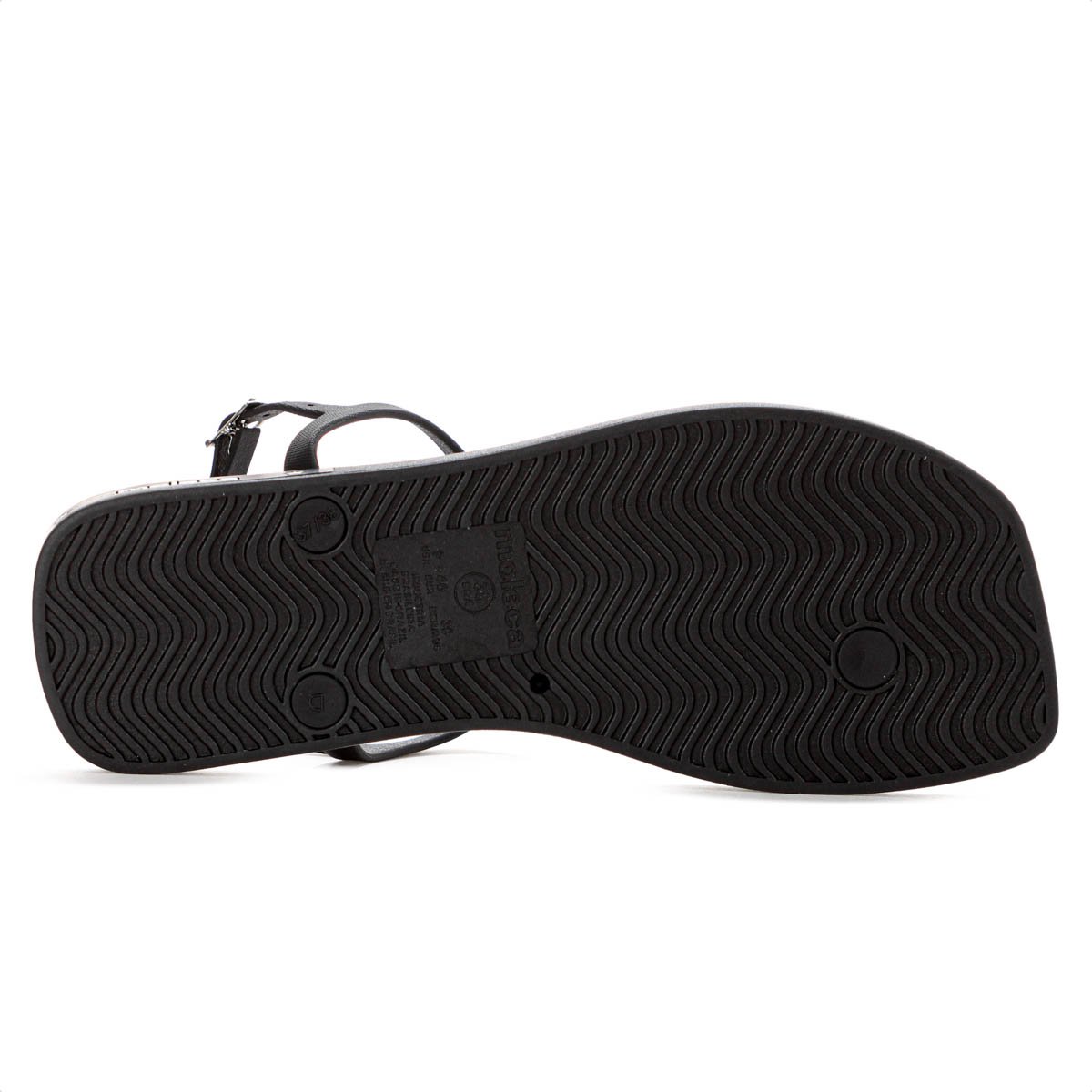 Sandalia Moleca Tira Pronta C/ Detalhe Preto e Prata - Feminino Preto 6