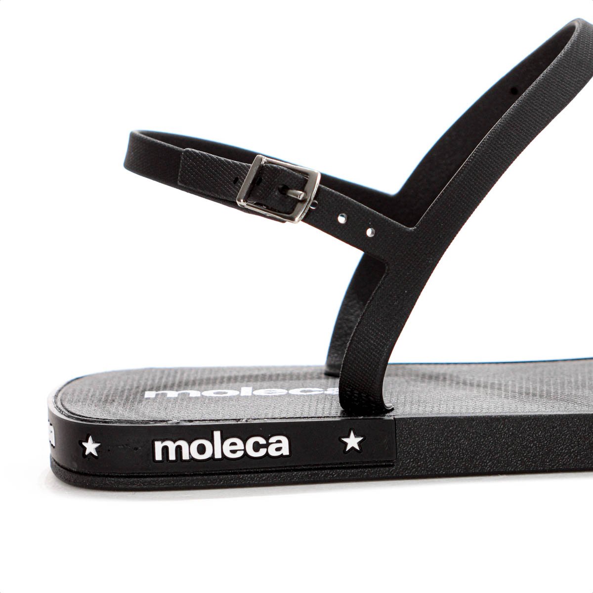 Sandalia Moleca Tira Pronta C/ Detalhe Preto e Prata - Feminino Preto 9