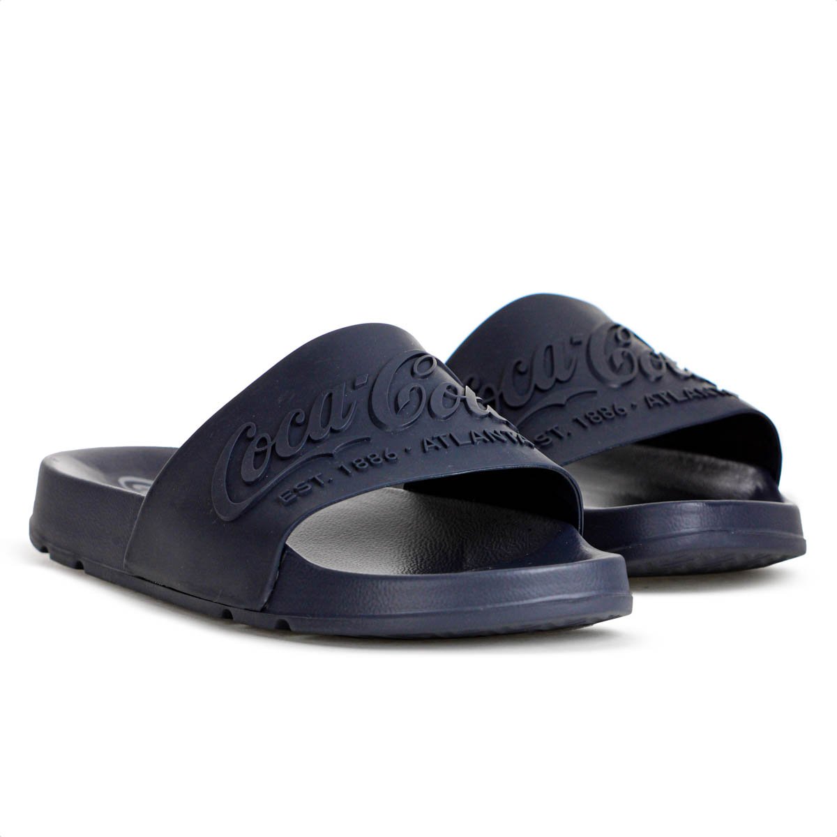 Chinelo Coca Cola Slide Injetado Coke Azul Marinho -  Masculino Azul 4