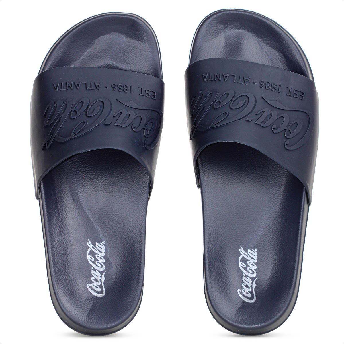 Chinelo Coca Cola Slide Injetado Coke Azul Marinho -  Masculino Azul 5