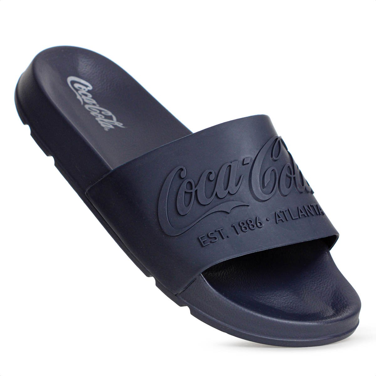 Chinelo Coca Cola Slide Injetado Coke Azul Marinho -  Masculino Azul 7