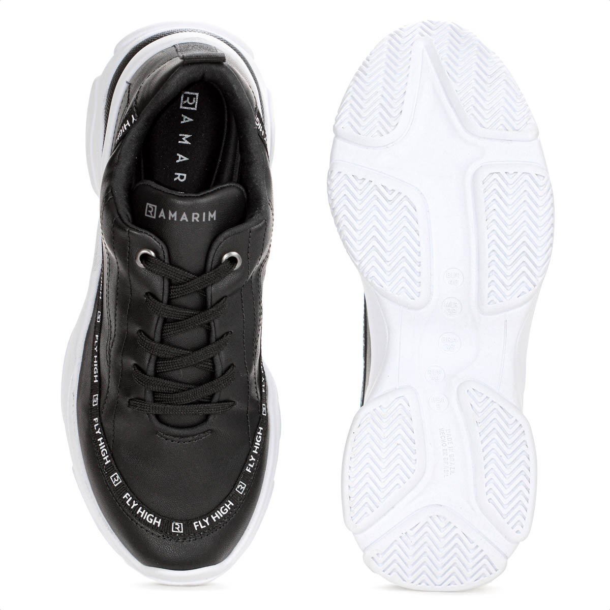 Tenis Ramarim New Fly High Preto e Branco - Feminino Preto 4