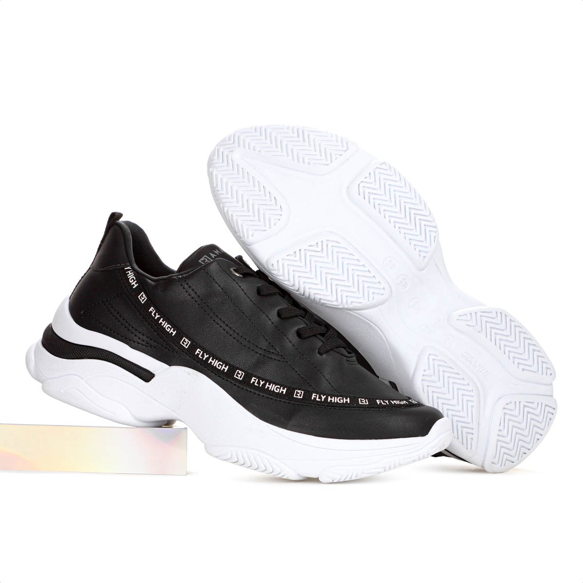 Tenis Ramarim New Fly High Preto e Branco - Feminino Preto 9